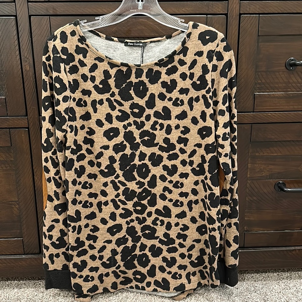 Animal print long sleeve top